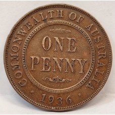 AUSTRALIA 1936 . ONE 1 PENNY . SOME LUSTRE